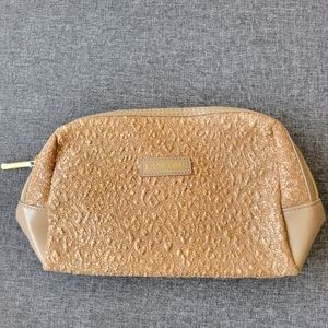 NEW LANCOME Gold Makeup Cosmetic Bag Case